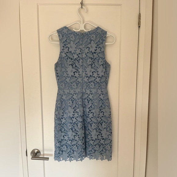 Blue Floral Lace Club Monaco Shift Dress - Picture 3 of 7